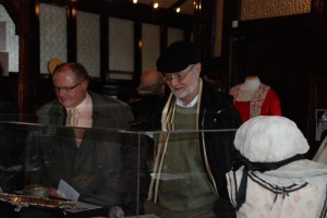 Bob Gaetz (AHRF board member) and Fred Bradley (AHRF Chair) check out a display at the Museum of the Highwood.