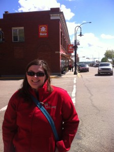 Jennifer Kirchner, Planner with the City of Lacombe, showed us around main street.