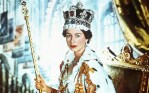 Queen Elizabeth II in coronation robes Queen Elizabeth II in coronation robes