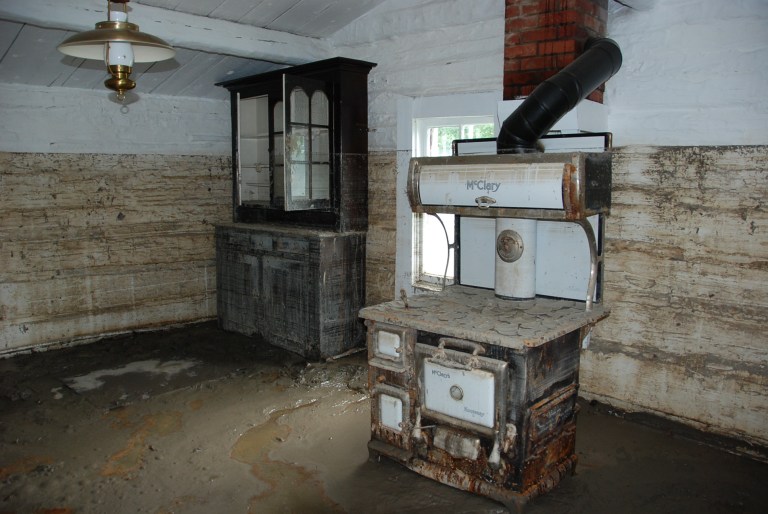 Flood impacts to the Maccoy House in High River. 
