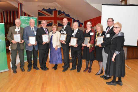 Minister of Culture, Heather Klimchuk, together with 2012 Heritage Award Winners