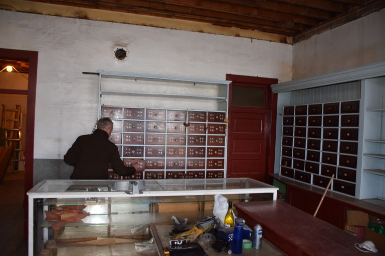 Ted Stilson showing me Apothecary's showroom and work area. (April 17, 2014)