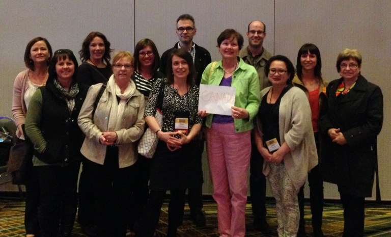 The Canadians after the opening plenary session. Each american state formed a delegation, so we formed one of our own.