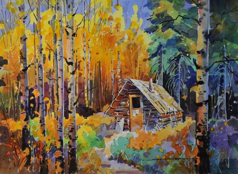 Trapper's Cabin by Gregg Johnson