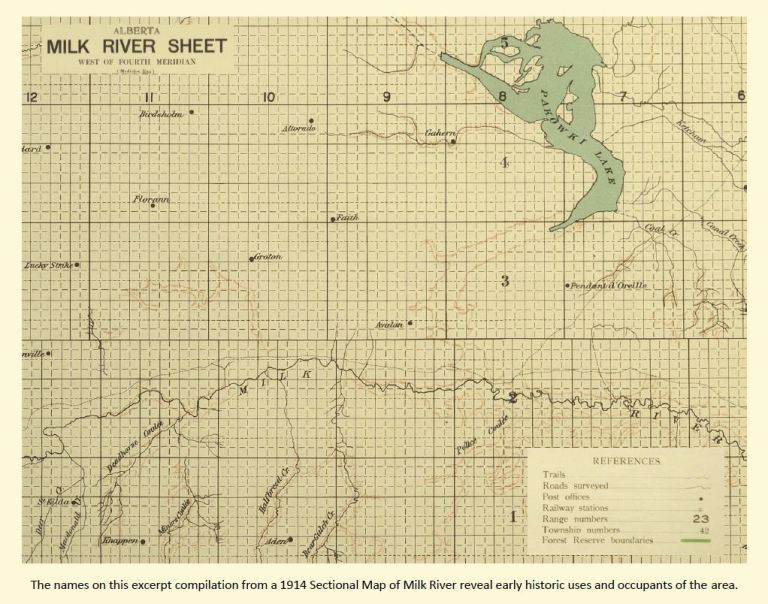 Milk River valley map