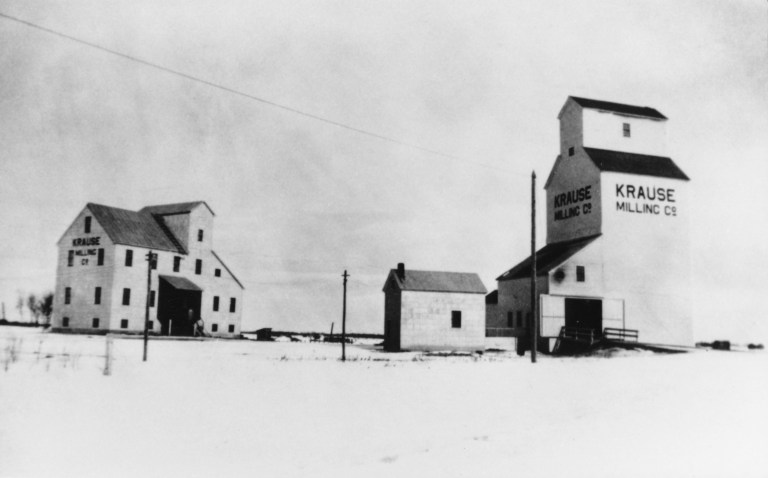 The Krause Milling Company Elevator and Flour Mill, at Radway. (Photo courtesy of the Radway and Area Historical Archives Association Archives.)