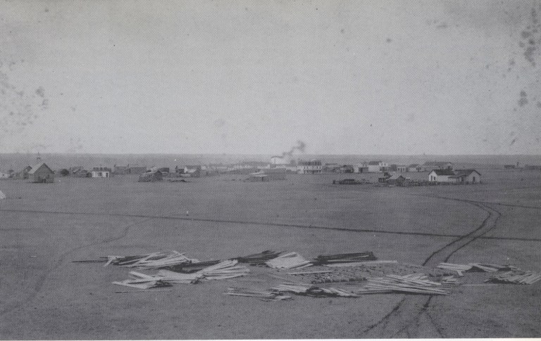Lethbridge, an early coal producing centre, as it looked by November of 1886 Source: Galt Museum & Archives, P19770171000GP 
