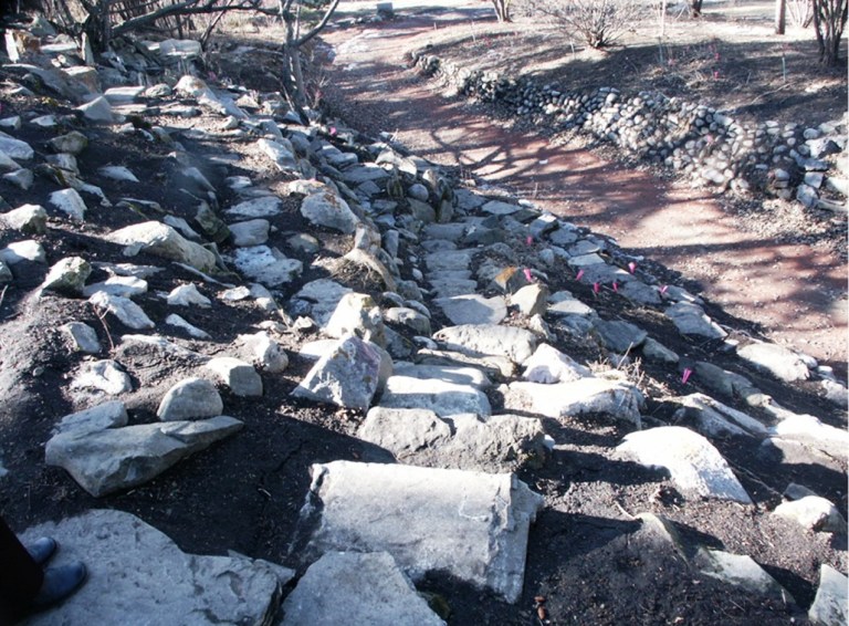 a view of a path in the Reader Rock Garden, 2005.