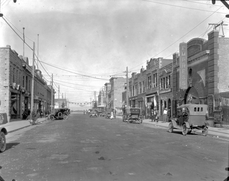 The Empress Theatre on Main Street, Fort Macleod, 1924 (Provincial Archives of Alberta, A5462).