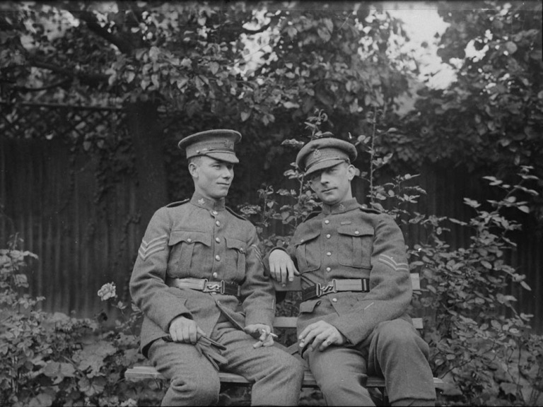 J. C. Kerr (right) c. 1914-1919 (Credit: Canada Dept. of National Defence/Library and Archives Canada).