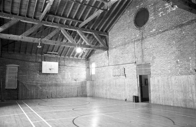 The gymnasium on the 5th Floor, 1974 (Historic Resources Management Branch, 70-R30L-12-M).