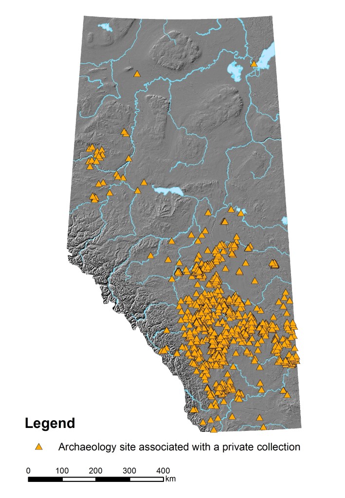 Map of private collections