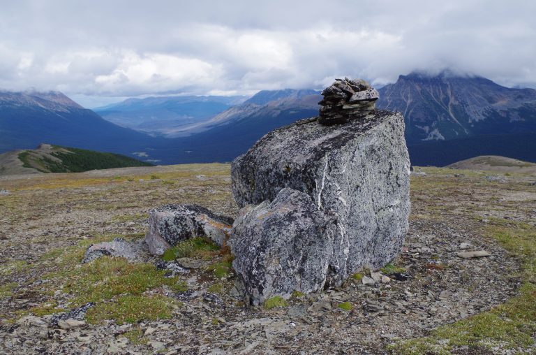 Cairn in Willmore Wilderness Park.