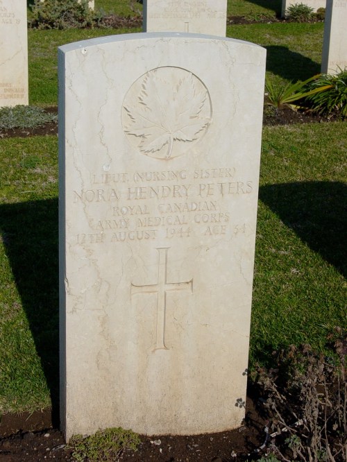 Nora Peters grave, Photograph courtesy of the Maple Leaf Project