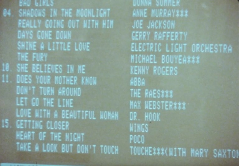 With the exception of Wings' "Getting Closer" and a Donna Summer disco hit, the playlist from CHED in 1980 is pretty middle of the road easy rock. Nice to see some pre-Kim Mitchell Max Webster in the rotation too. Source: Provincial Archives of Alberta YouTube.