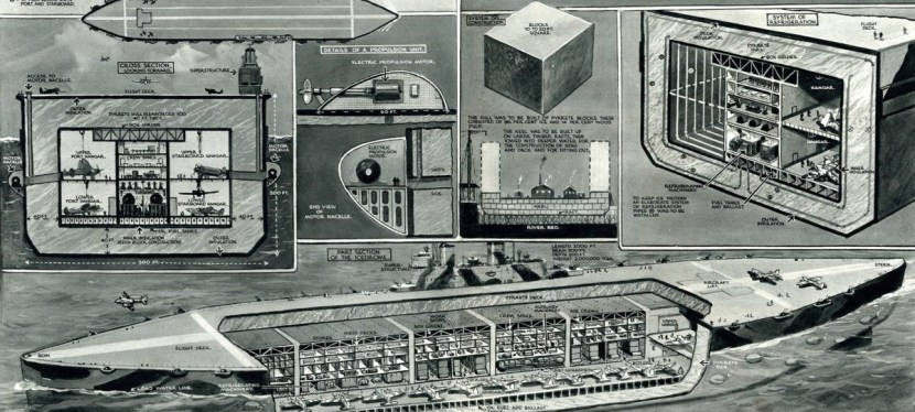 A giant aircraft carrier made of ice? A giant aircraft carrier made of&nbsp;ice.